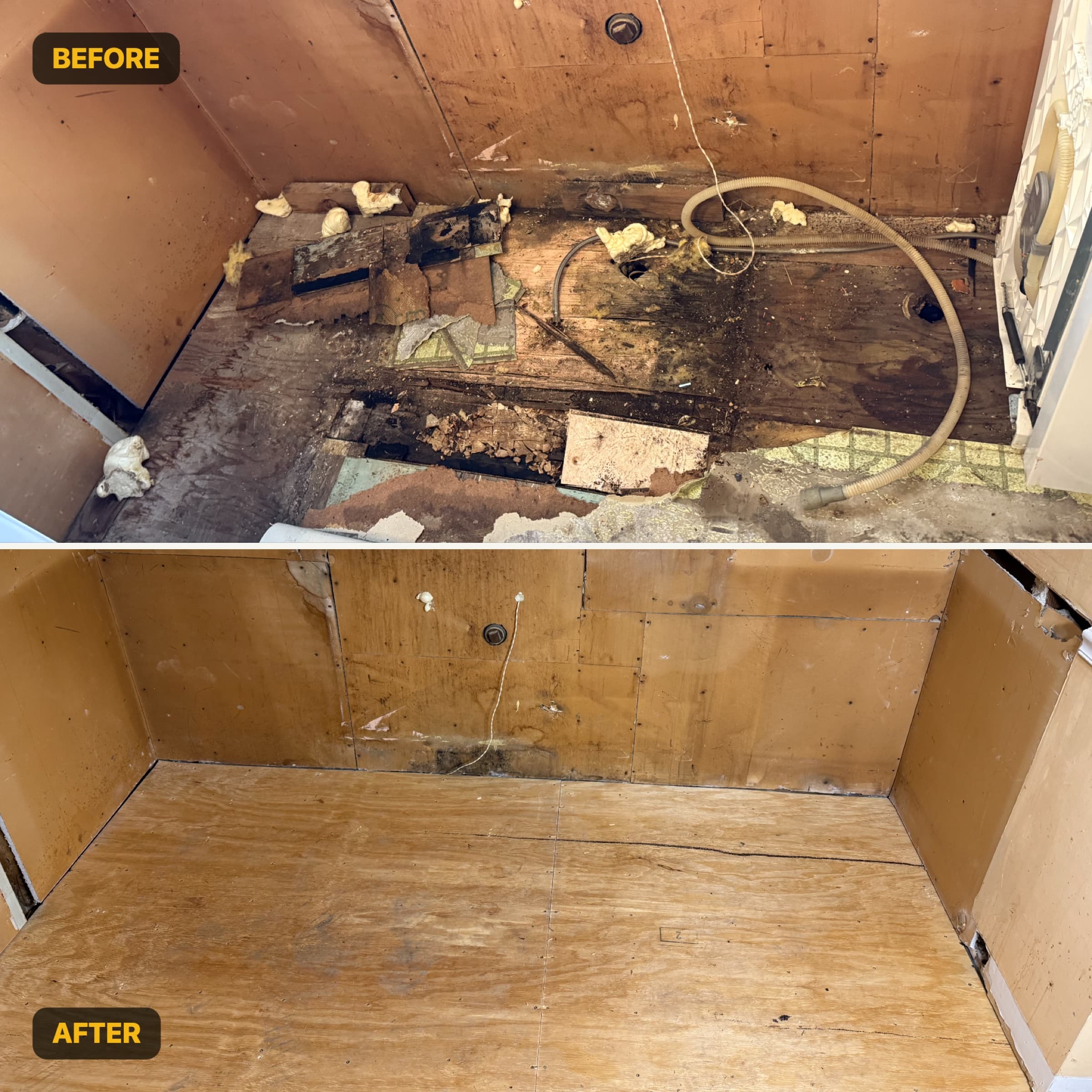 Kitchen subfloor rebuild